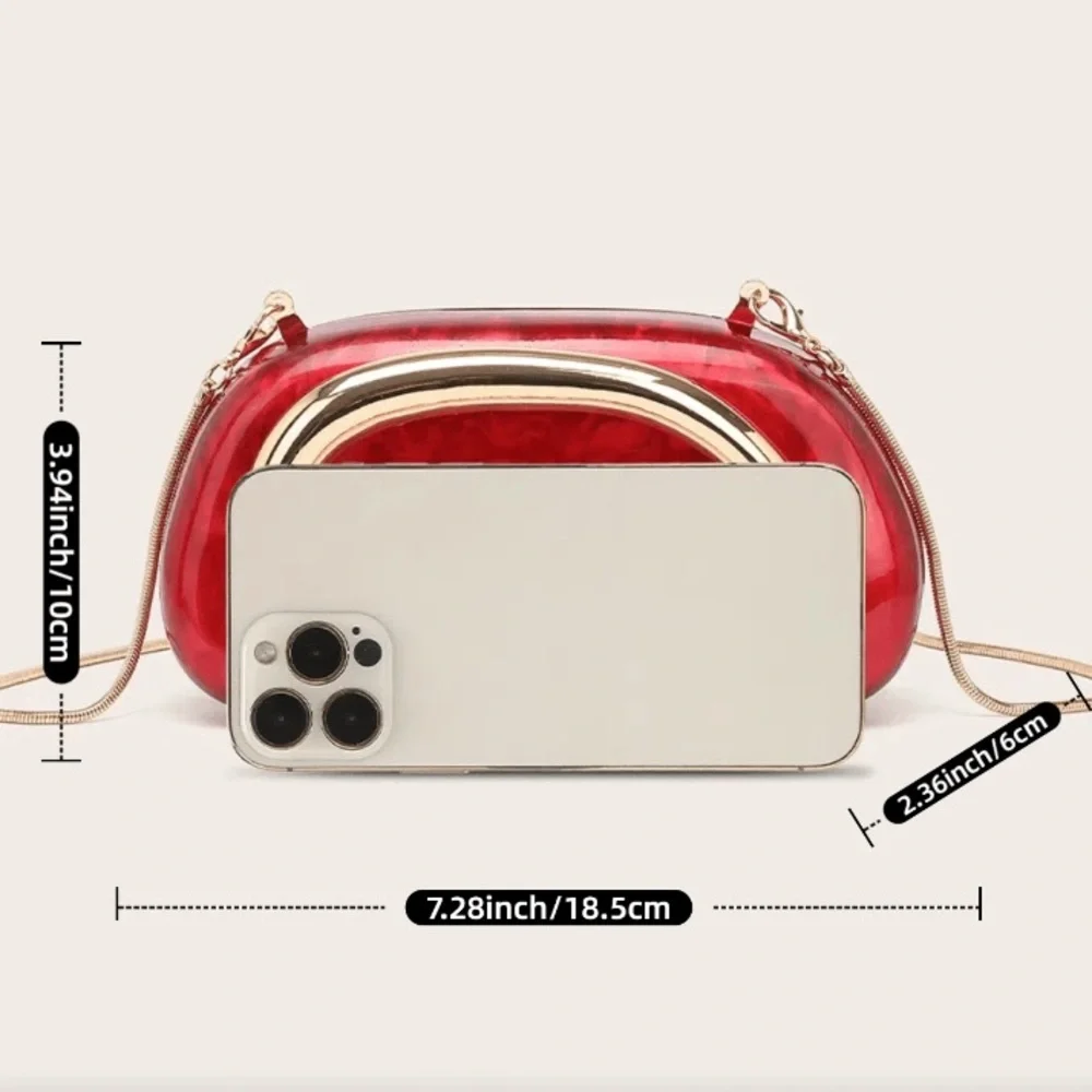 Red Crossbody Clutch Bag